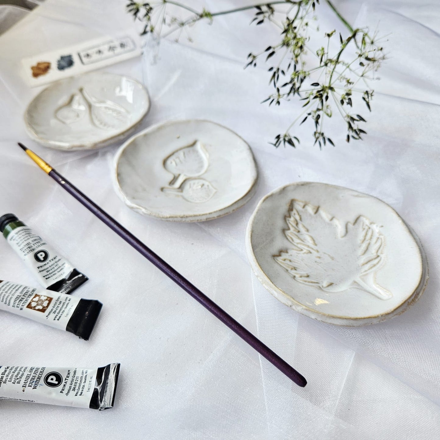 Watercolour palette set Leaves