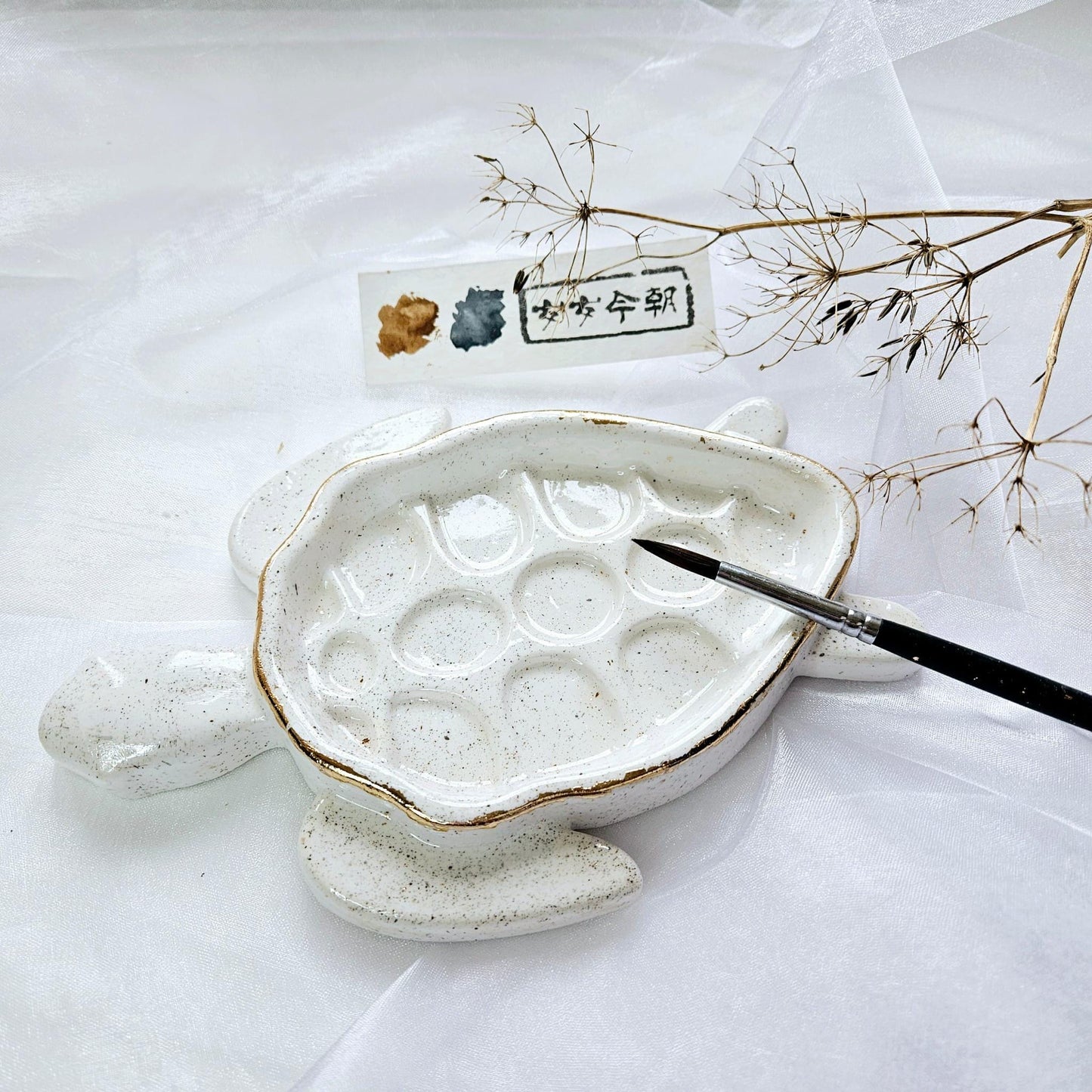 Ceramic Turtle Paint Palette