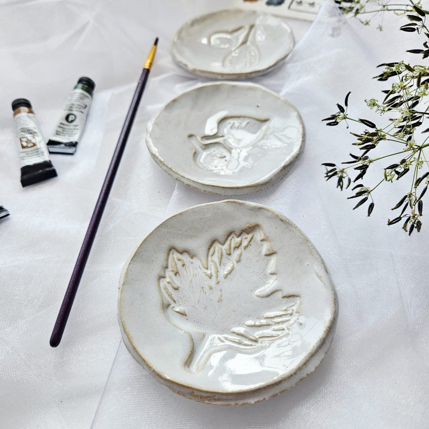 Watercolour palette set Leaves