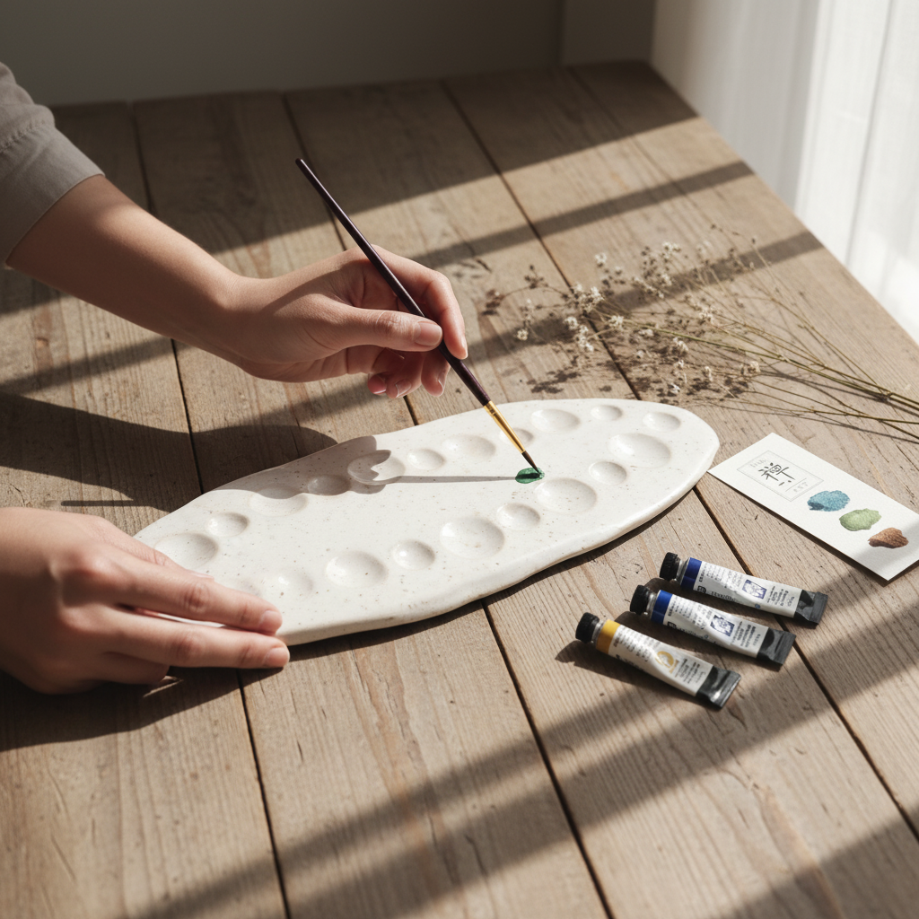 Yuki XL Ceramic Watercolor Palette