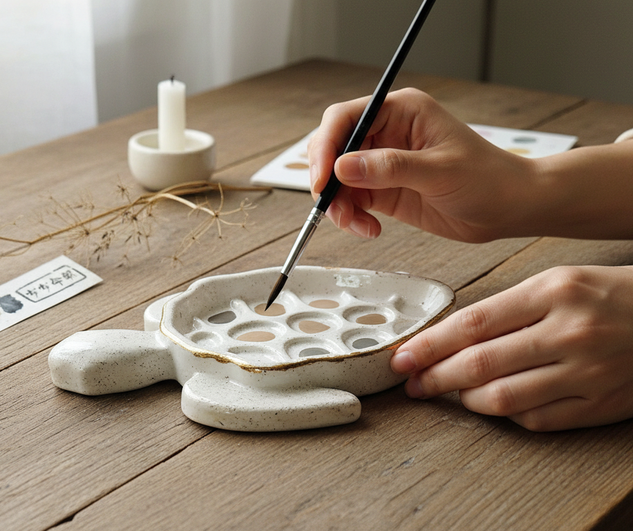 Ceramic Turtle Paint Palette