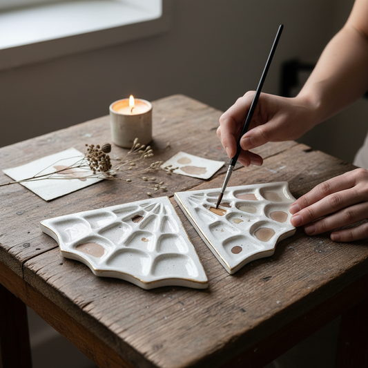 Spider Web Paintingpalette set of 2