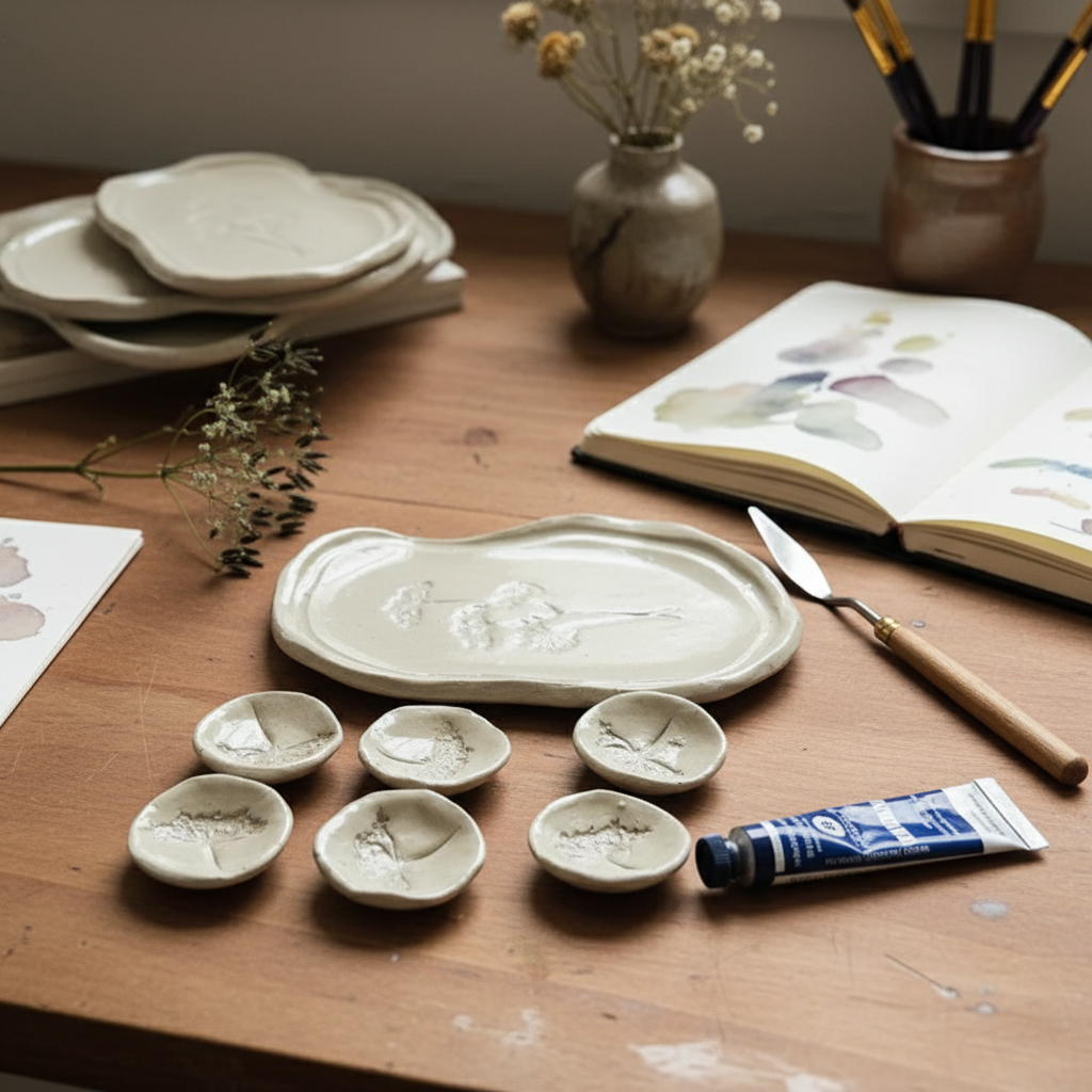 Ceramic paint palette set of 7