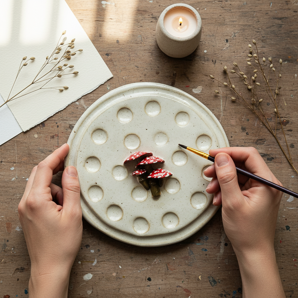 Watercolor palette Little Mushroom