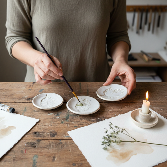 Watercolour palette set Leaves