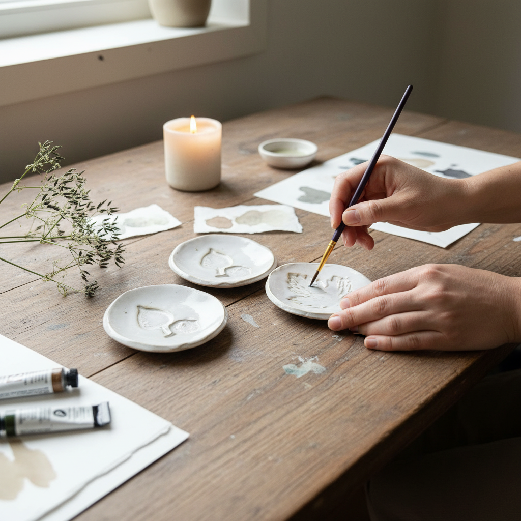 Watercolour palette set Leaves