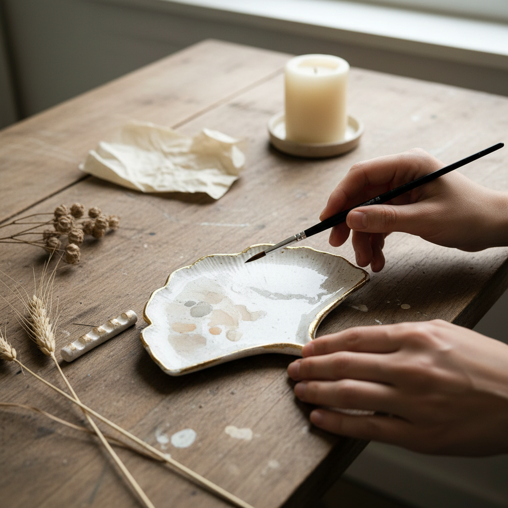 Ginkgo Ceramic Paint Palette